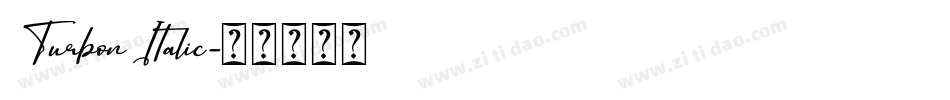 Turbon Italic字体转换